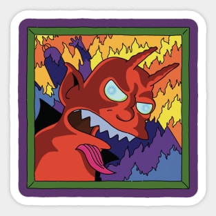 The devil and Homer S Sticker